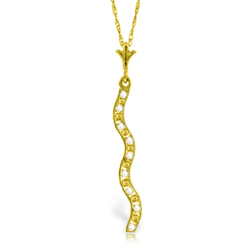 Ruby gem necklaces-0.05 Carat 14K Gold Winding Road Diamond Necklace