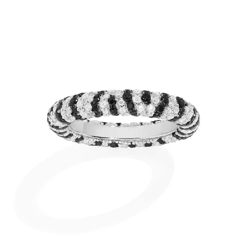 Smooth form rings-Zebra Ring