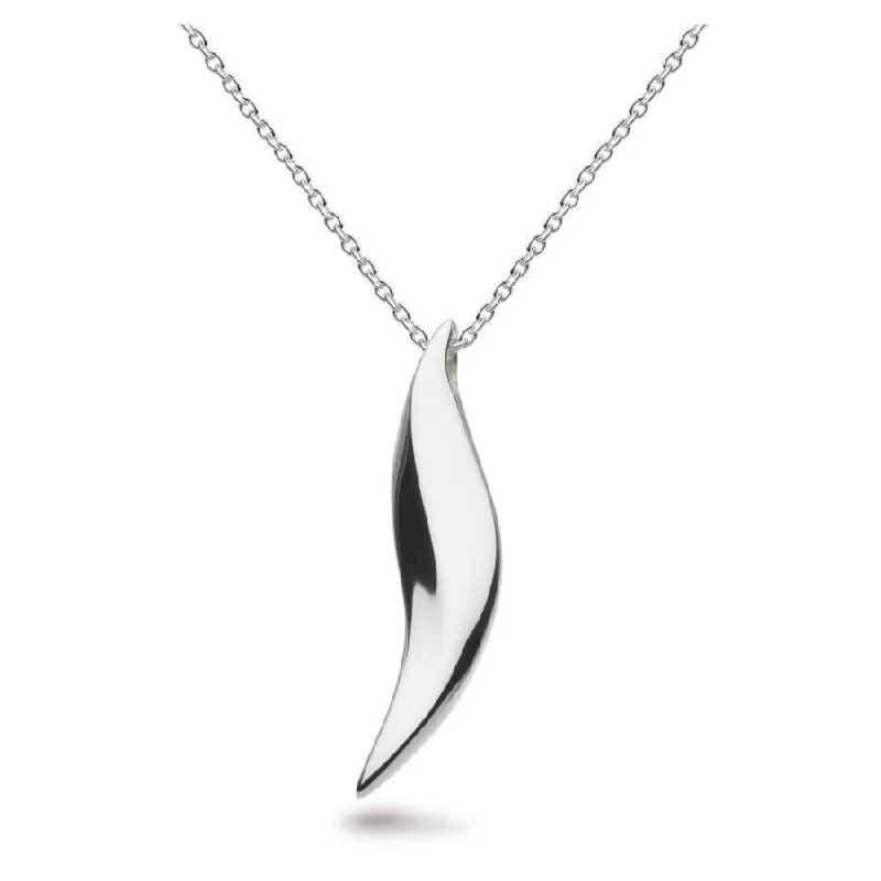 Radiant star engagement rings-Silver Bevel Edge Necklace