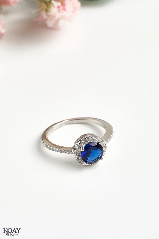 Astro theme rings-Zircon Ring (064-Blue)