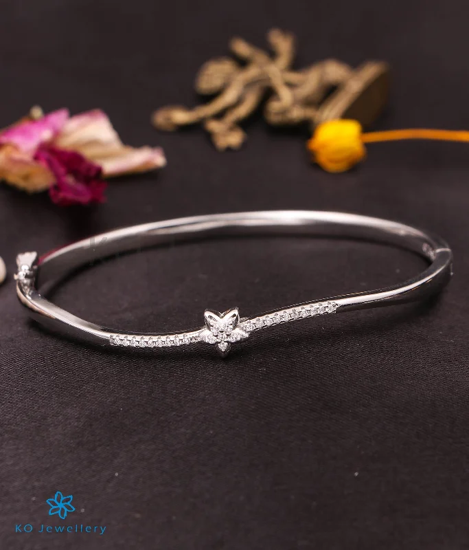 Pinch clasp bangles-The Tiana Silver Bracelet