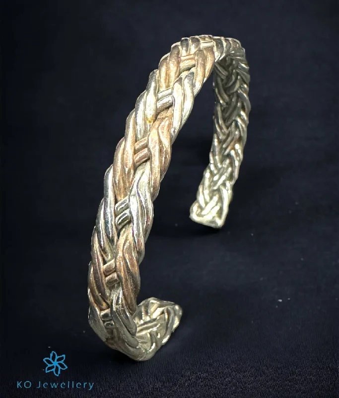 Radiant star bangles-The Woven Silver Open Bracelet