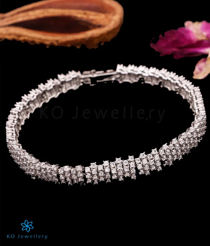 Ruby gem bangles-The Darcy Silver Bracelet