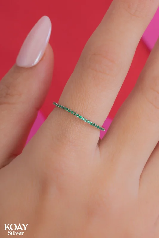 Stellar gem rings-Zircon Ring (080-Green) Ring