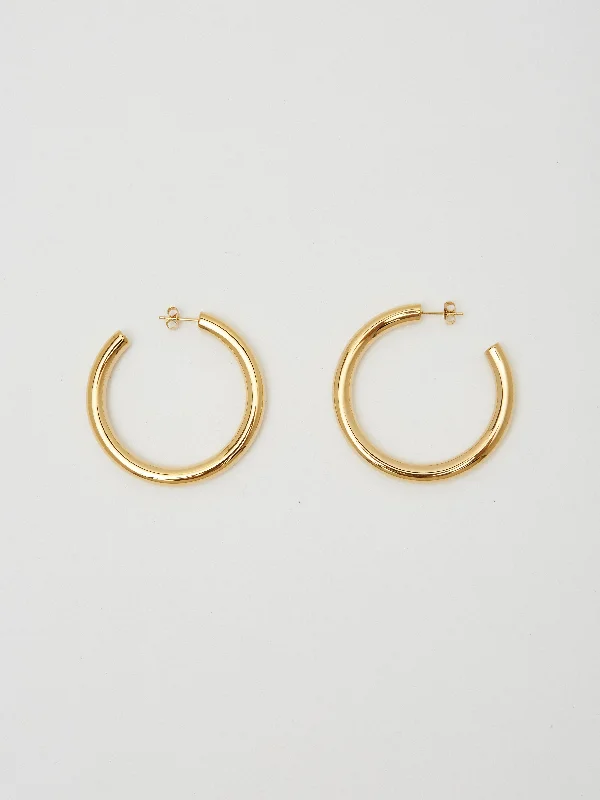 Gold Hollow Hoops