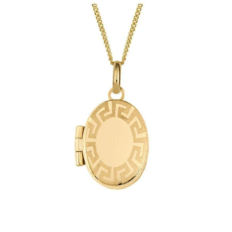 Rose gold engagement rings-9ct Yellow Gold Maze Locket