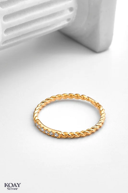 Flat twist rings-Zircon (038-GP) Ring