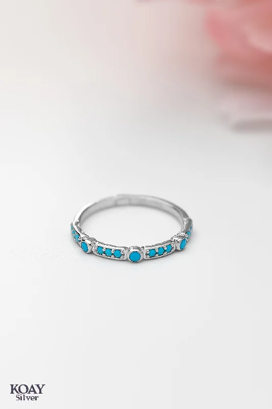 Java tile rings-Zircon Ring (042-Turquoise)