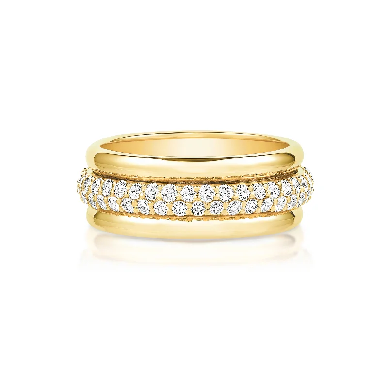 Dainty gold rings-Orbit Ring