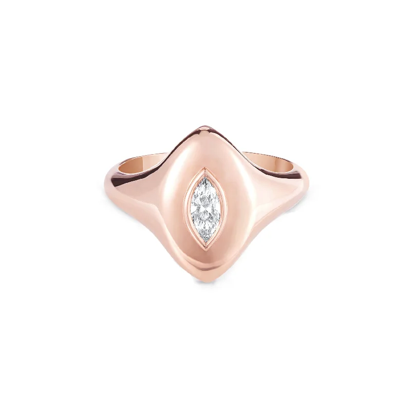 High gloss rings-Marquise Pinky Ring