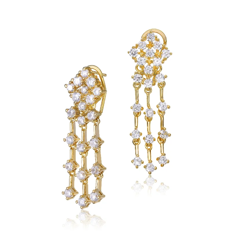 Delphine Zigzag Pear Earrings