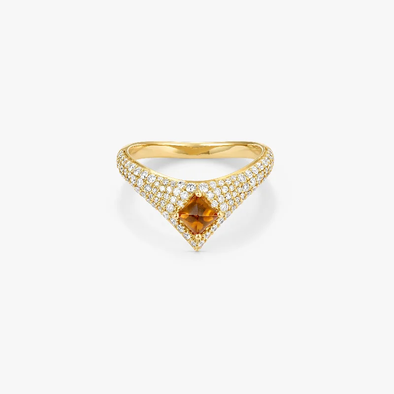 Gem stack rings-Tidal Citrine Ring