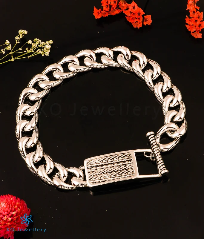 Owl motif bangles-The Adonis Links Silver Bracelet