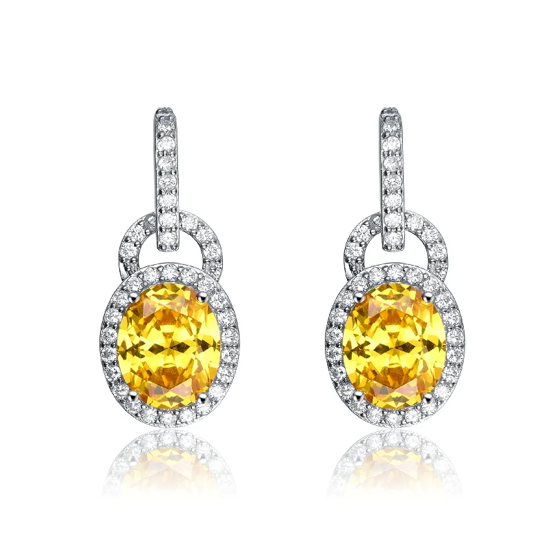 Anne Yellow Lock Earrings