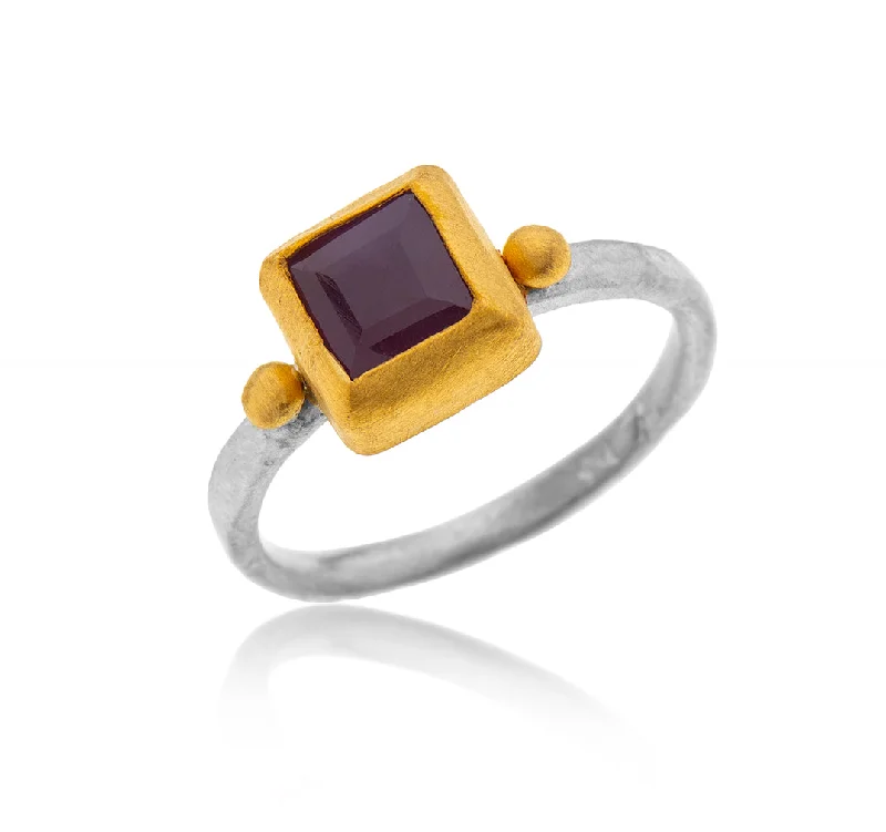 Reef knot rings-Nava Zahavi Yellow Gold Ruby Ring