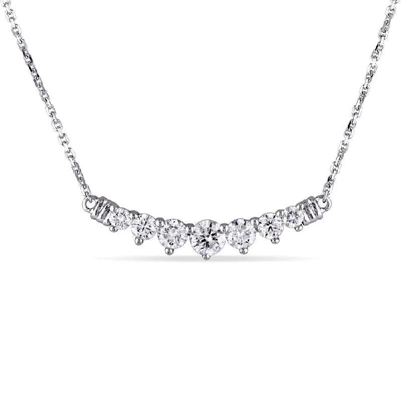 Woven tribal necklaces-Miadora 14k White Gold 3/4ct TDW Diamond Necklace