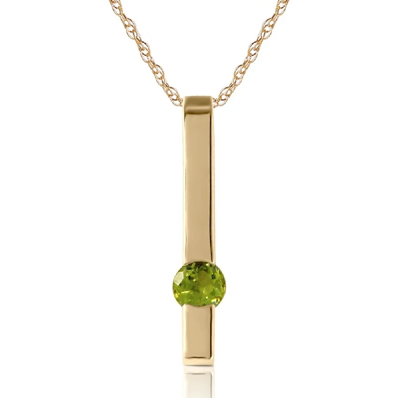 Cool wood necklaces-0.25 Carat 14K Gold Love Comes Naturally Peridot Necklace