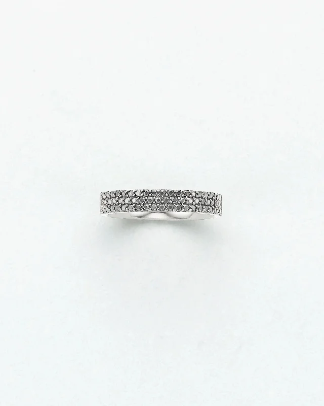 Pure modern rings-White Diamond Midi Ring