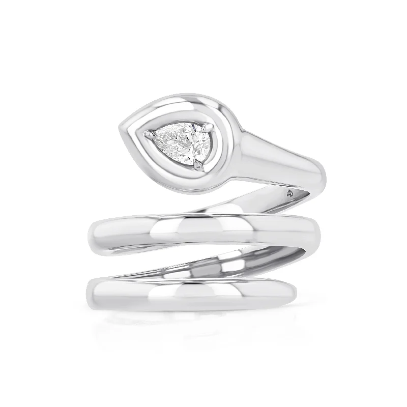 Pure form rings-Pear Coil Ring