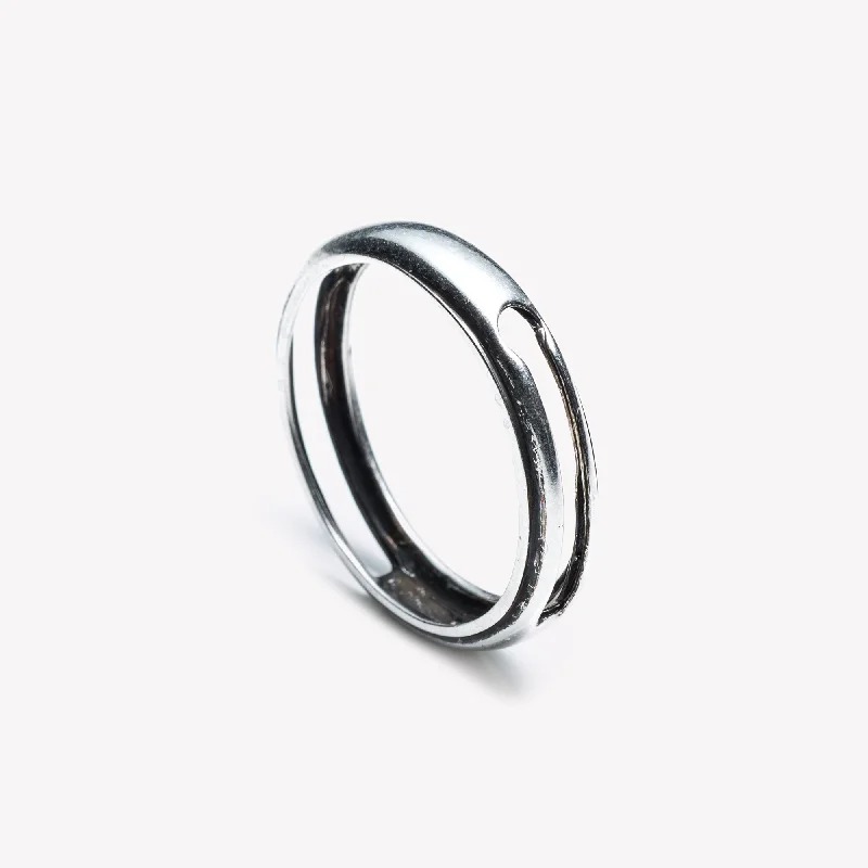 Fine pearl rings-MENS GUARD RING