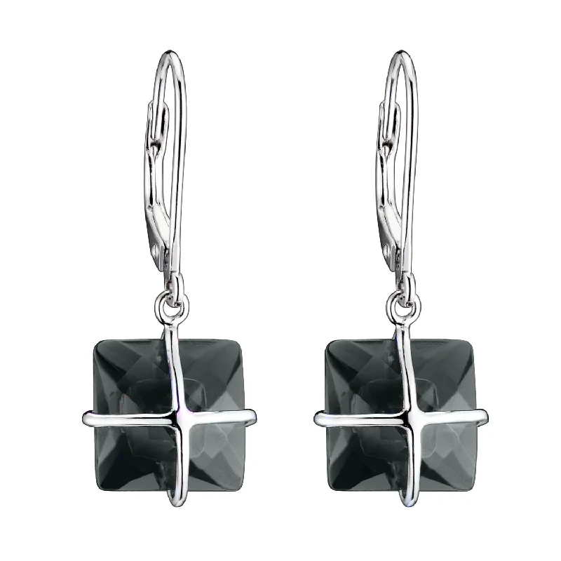 Sylvie Square Drop Euro Earrings