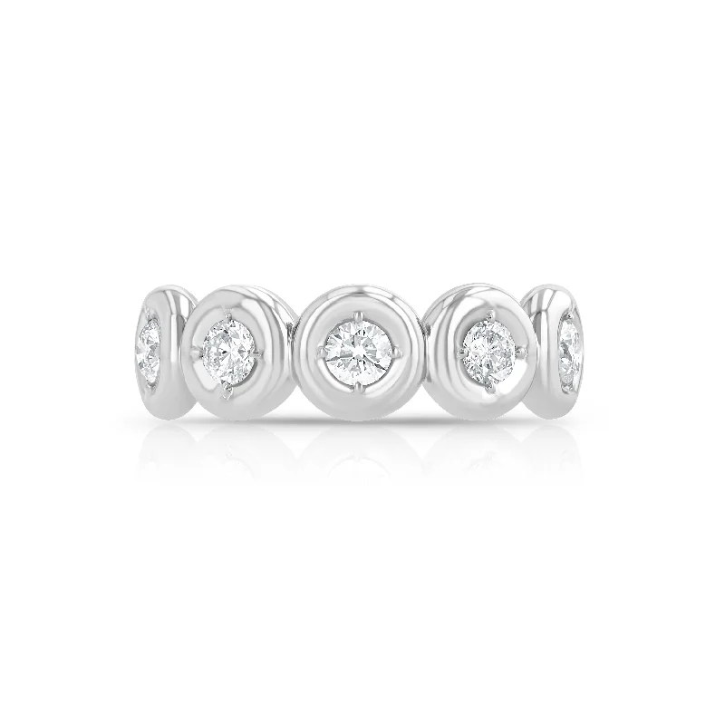 Flow style rings-Mini Orb Eternity Band