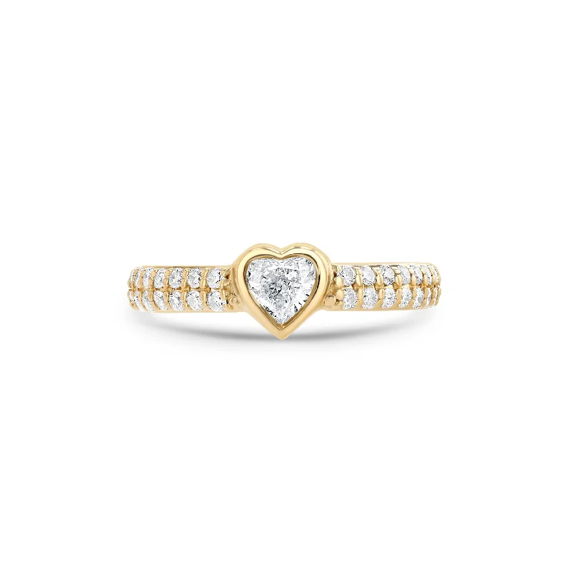 Tiny dot rings-Heart Diamant Ring