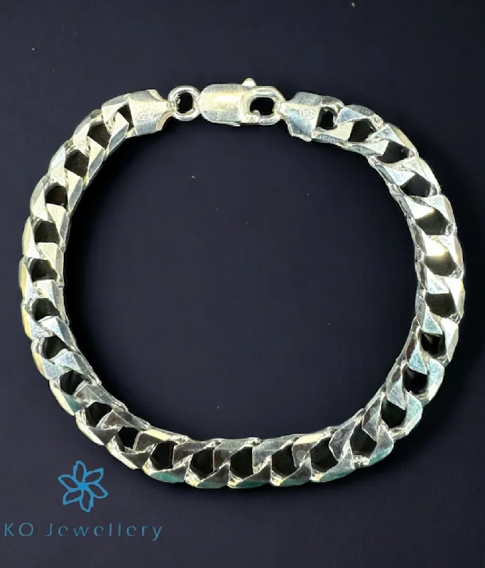 Rustic lock bangles-The Dylan Links Silver Bracelet