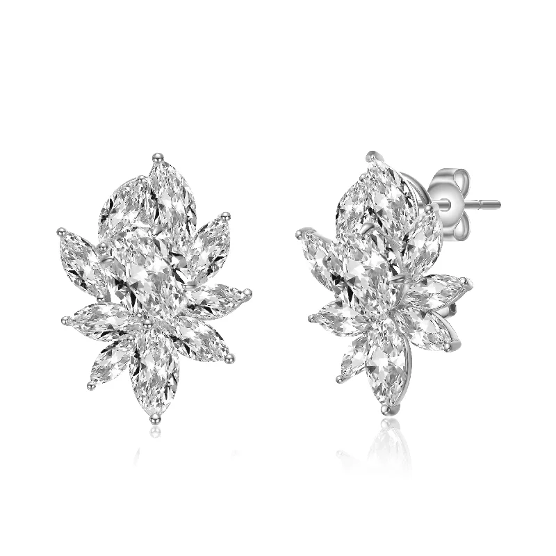 Monique Corsage Cluster Stud Earrings