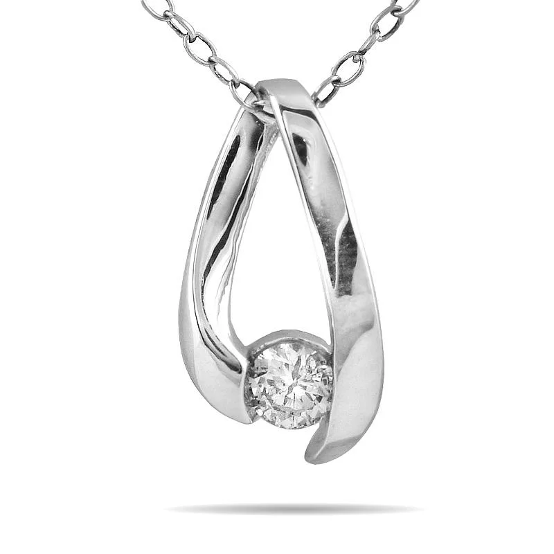 Bali style necklaces-Marquee 10k White Gold 1/4ct TDW White Diamond Necklace (I-J, I1-I2)