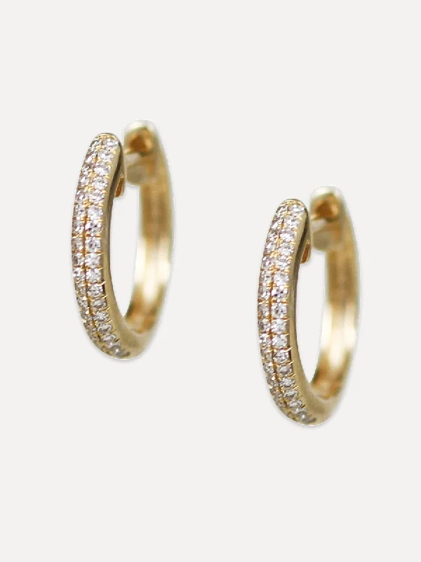 14K Diamond Pavé Huggies