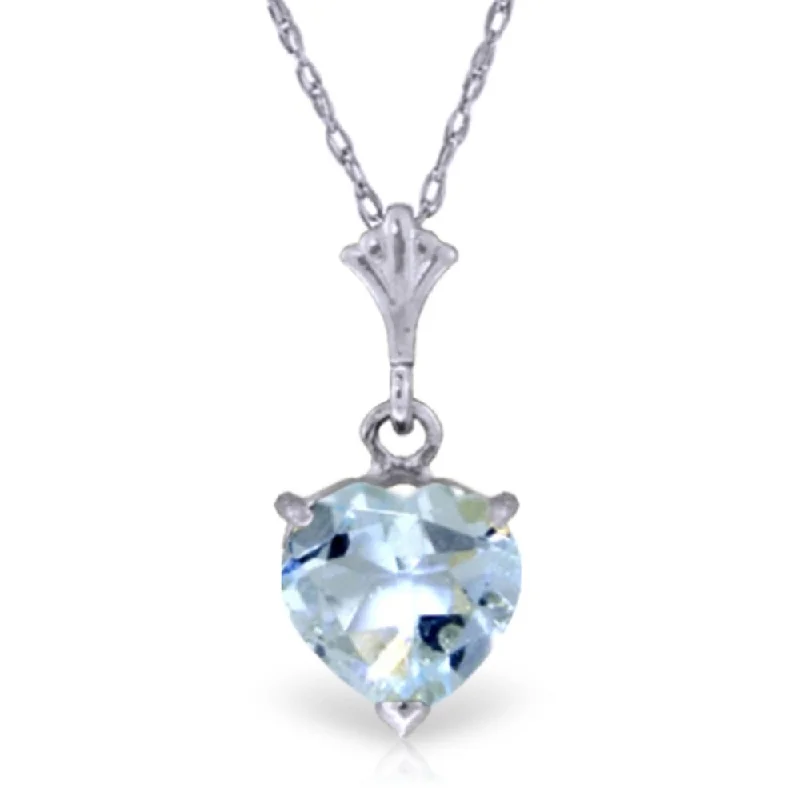 Regal diamond necklaces-1.15 Carat 14K White Gold Make It Anywhere Aquamarine Necklace