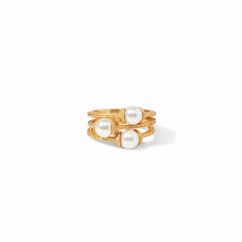 Bead-woven rings-Calypso Trio Ring