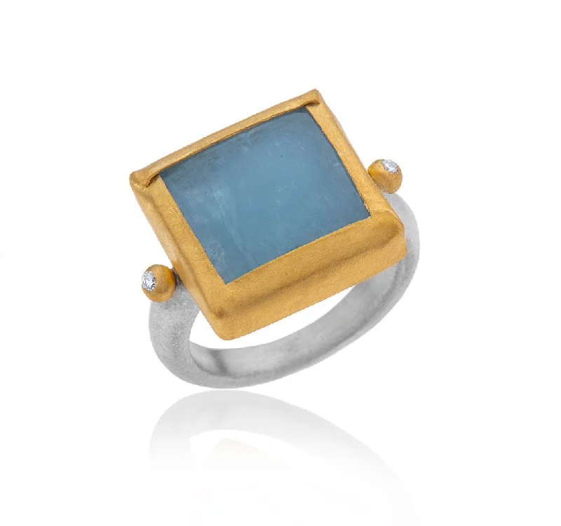 Wide geometric rings-Nava Zahavi Imagine Aqua Ring