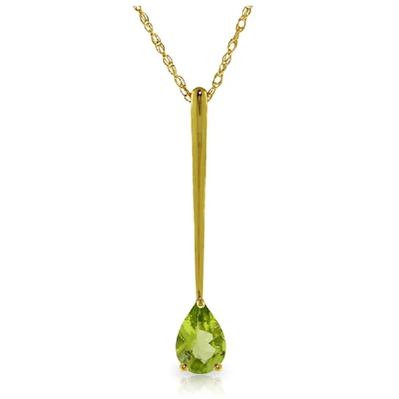 Spiral braid necklaces-0.65 Carat 14K Gold Enthusiast Peridot Necklace