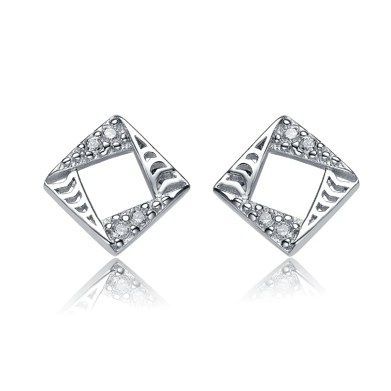 Elise Outlined Square Earrings