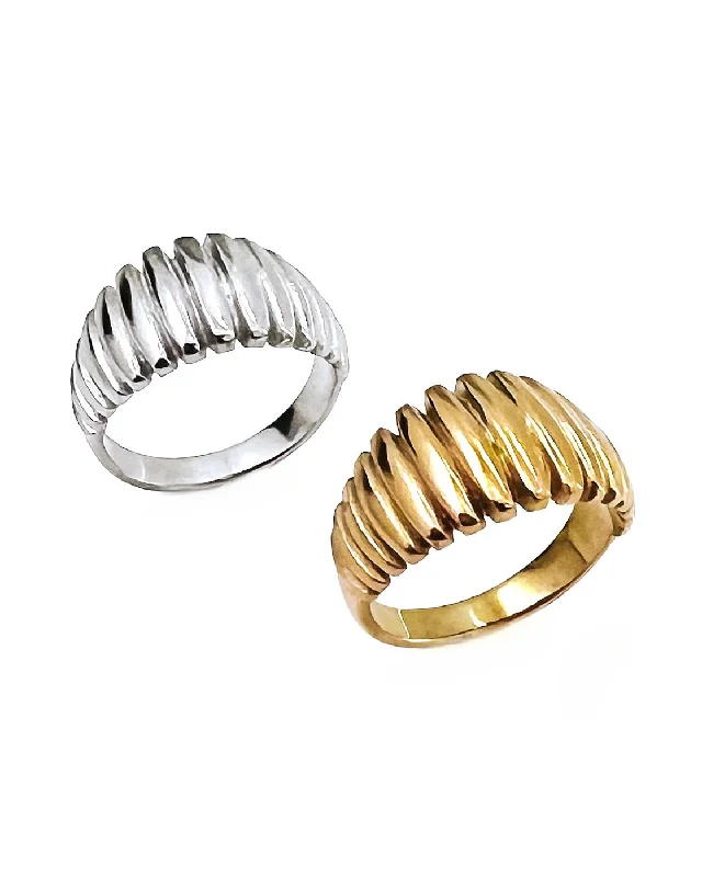 Quirky design rings-Roark Textured Statement Ring || Choose Color