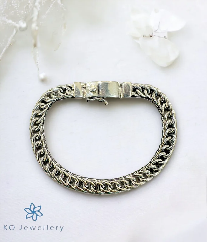 Citrine stone bangles-The Gideon Links Silver Bracelet