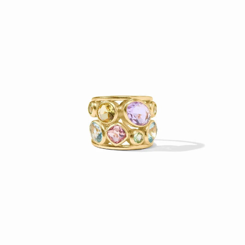 Small flower rings-Kaleidoscope Statement Ring